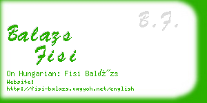 balazs fisi business card